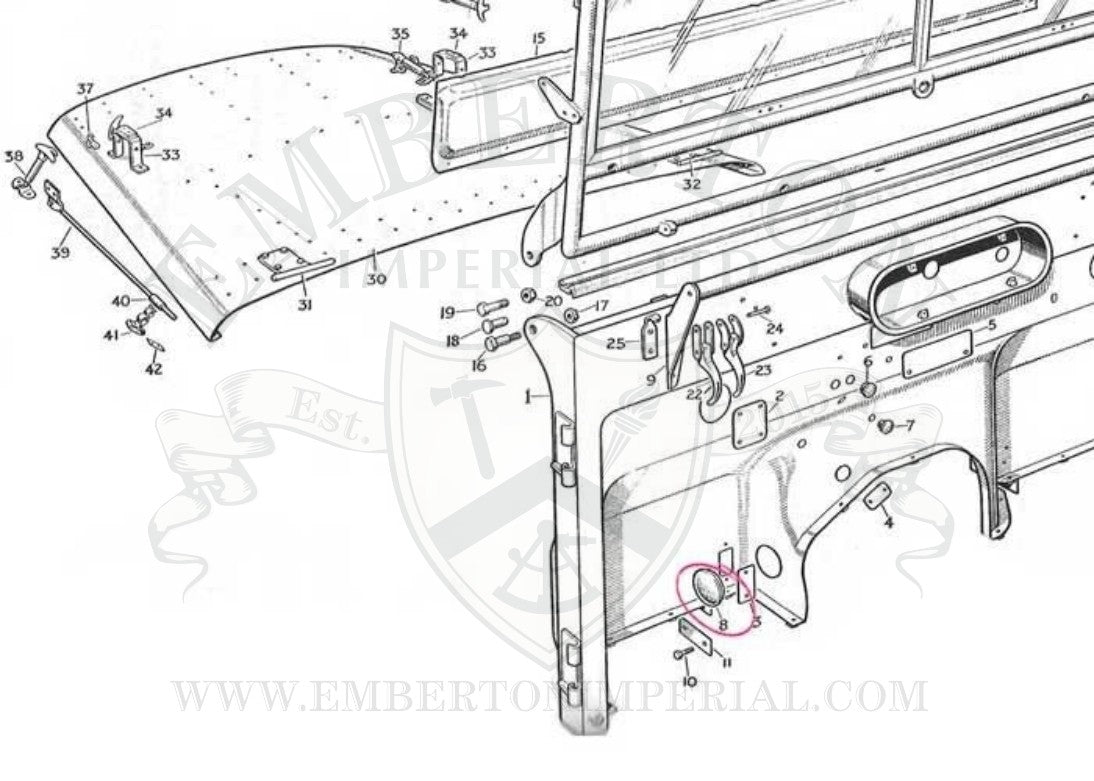 Land Rover Series 1 80" 1948-53 Starter Motor Housing Hole Rubber Grommet Plug 301389