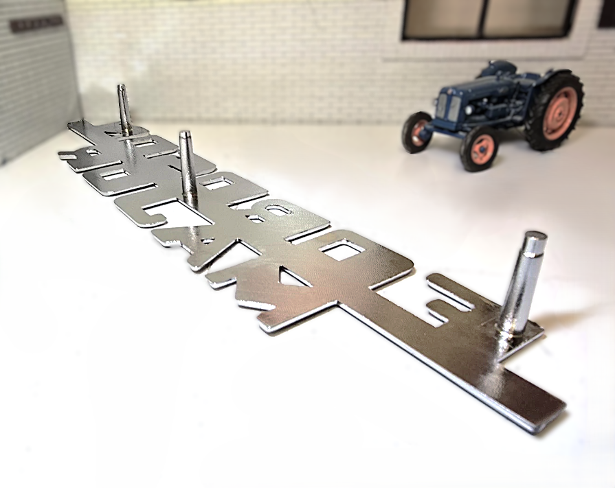 Rear of a Fordson Major Chrome Badge