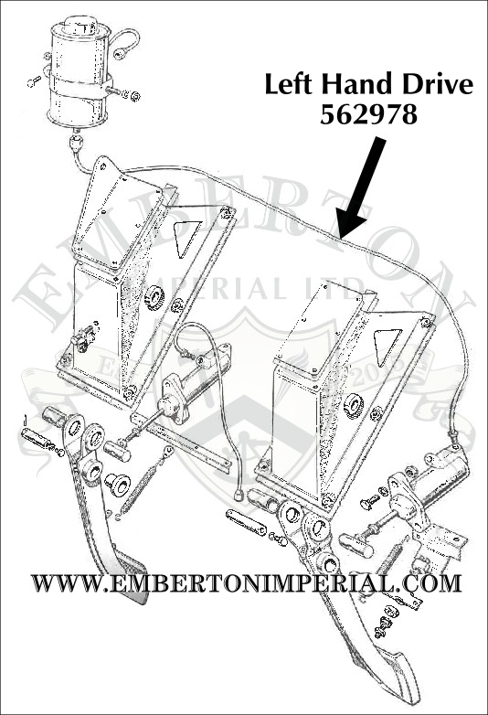 Land Rover Series 2 2a Reservoir Tank To Clutch Master Cylinder Pipe 1958-1971 277929 (RHD) or 562978 (LHD)