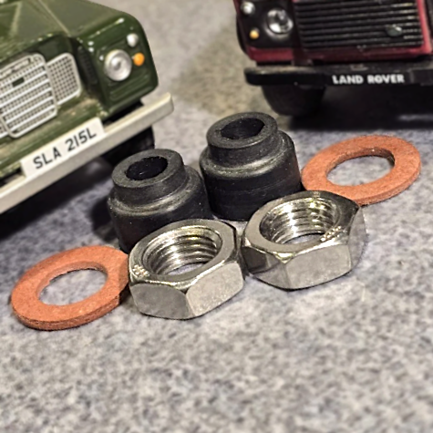Land Rover Series 2a & 3 Wiper Wheel Box Exterior Fitting Set Nuts Seals (605904/RTC4480)
