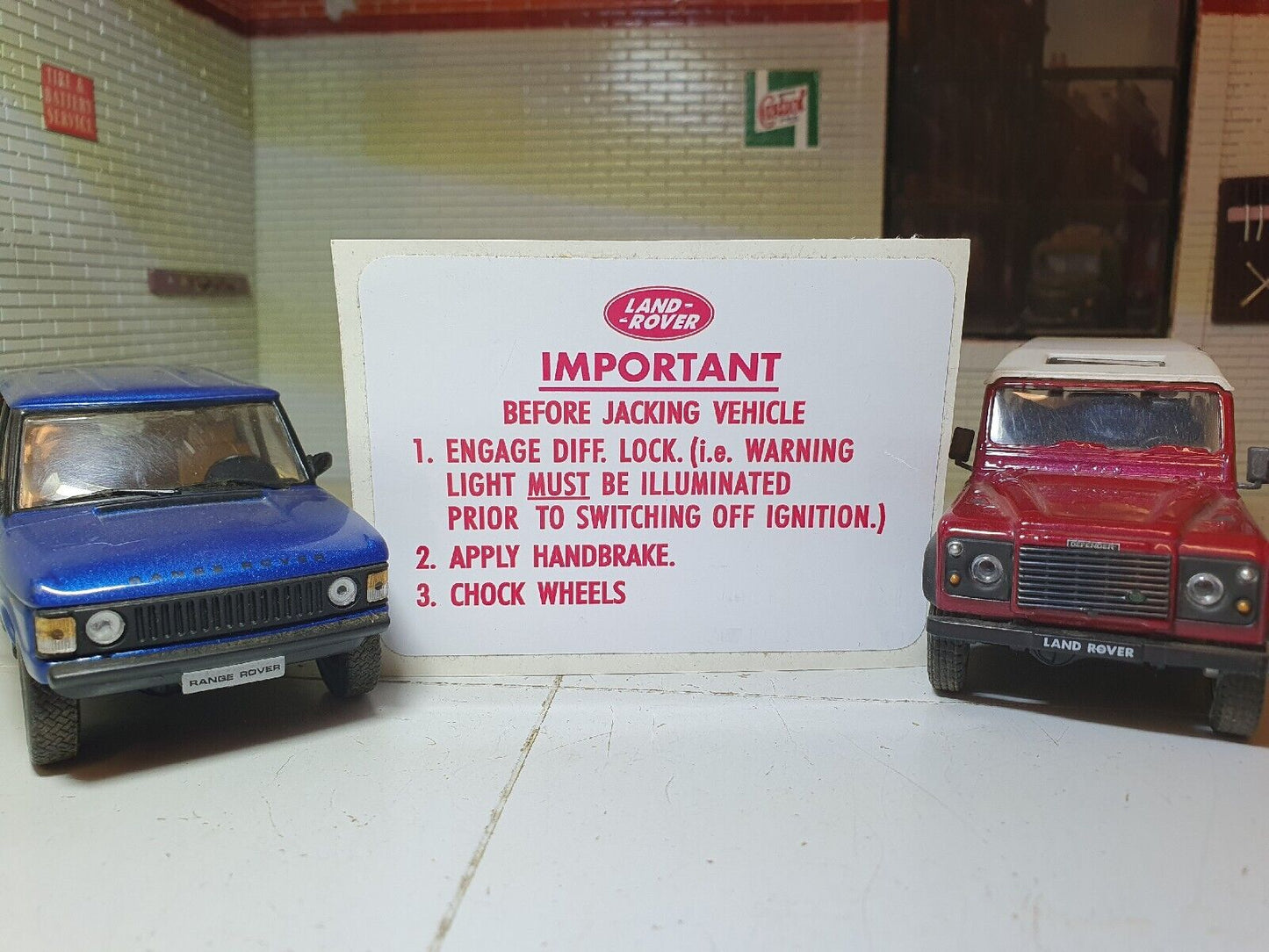 Land Rover Discovery 1, 2, Defender Front Radiator Panel Jacking Info Decal BTR172