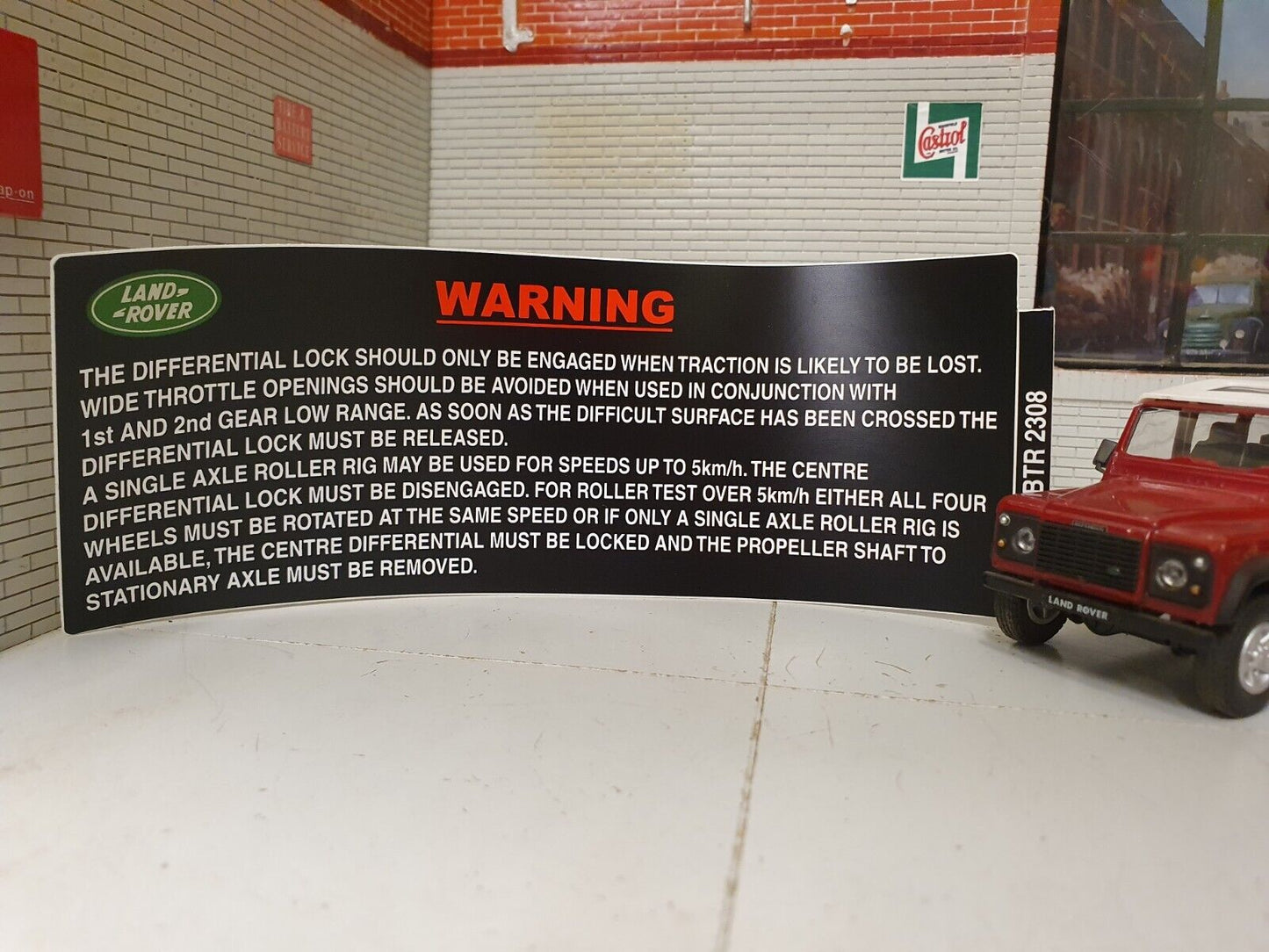 Land Rover Defender Diff Lock Info TDI TD5 Fuse Box Cover Decal BTR2308 OE