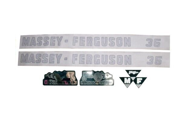 Massey Ferguson System MF 35 MF35 835 Ensemble d'autocollants pour capot de tracteur