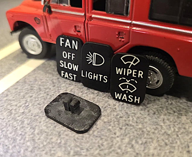 Land Rover Series 3 USA Spec Dash Switch Tab Set NADA