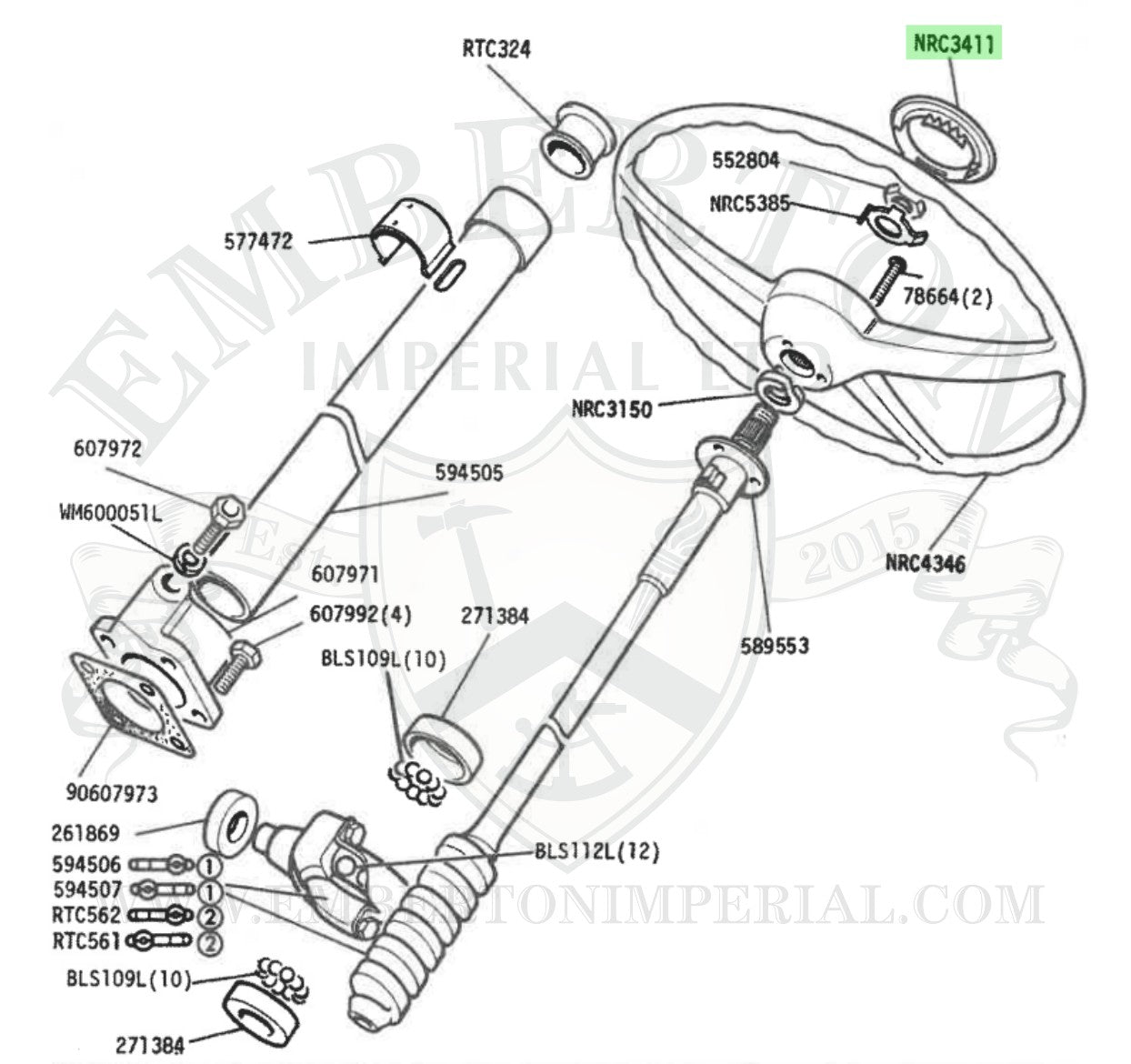 Land Rover Series 2a 3 Steering Wheel Centre Cap Non Genuine NRC3411