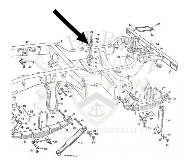 Land Rover Series 1 Engine/Gearbox Mount RTC1959 / 07091 (Check Description)