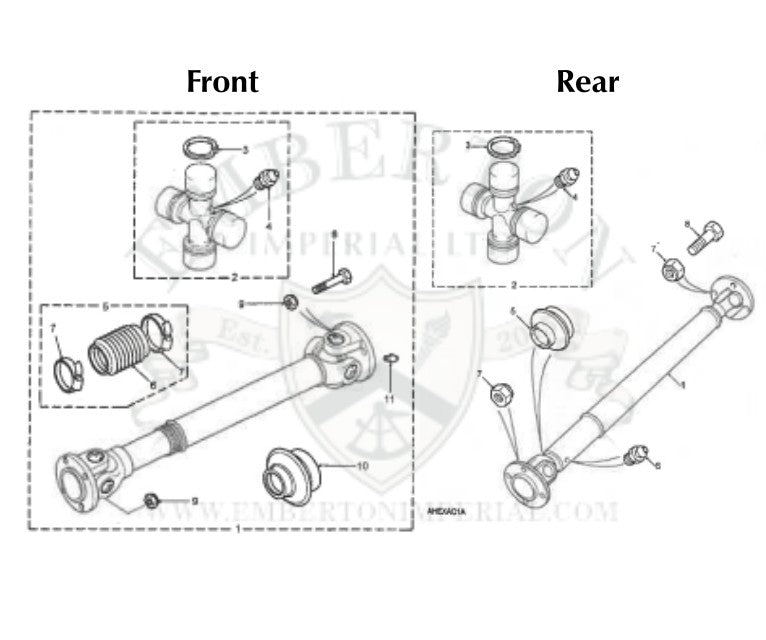 Land Rover Prop-shaft Universal joint RTC3346