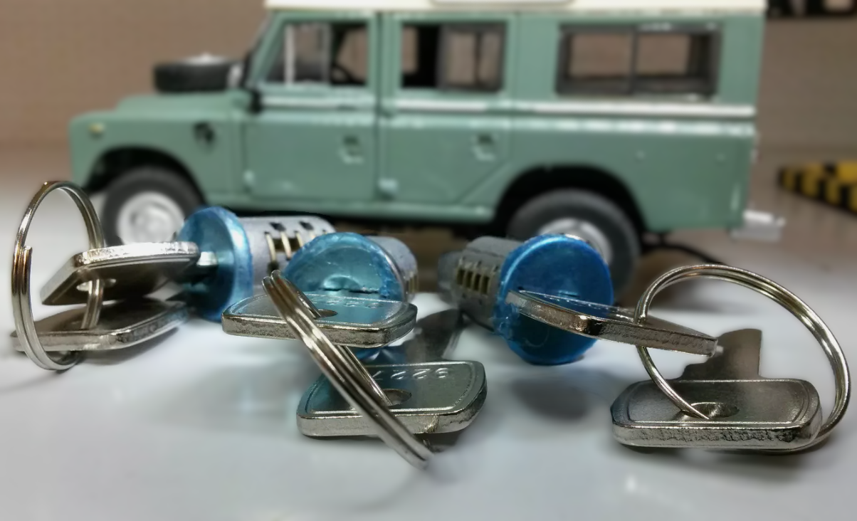 Land Rover Serie 1 2 2a 3 (außer S3-Zündung), Defender, Türschlosszylinder und Schlüssel 395141