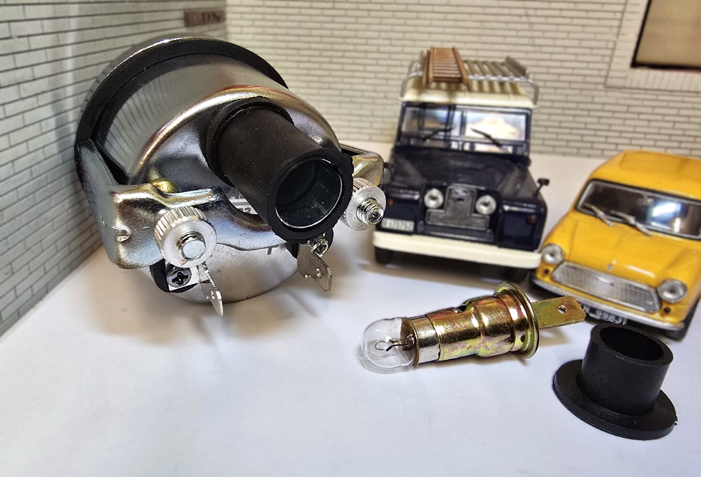 Tudor Dash Time Clock 2" (52mm) 12v Black or Cream