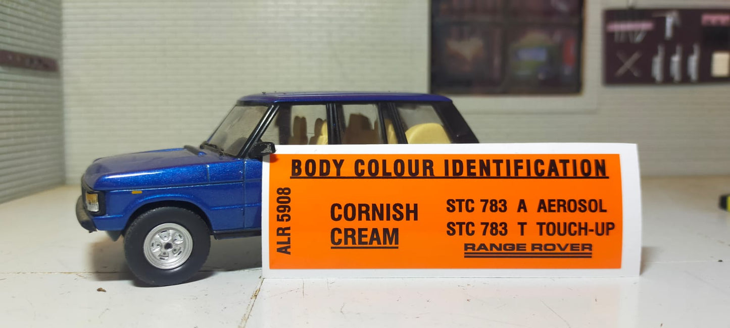 Land Rover Body Colour Identification Paint Colour Code Decals