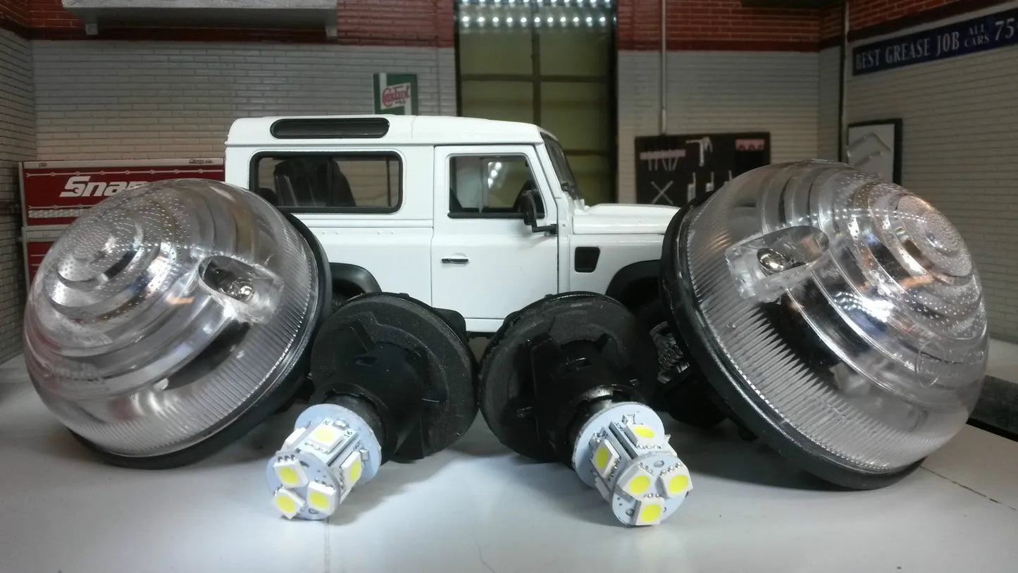 Land Rover Defender 1994> TDI TD5 TDCI Front Sidelight Light/Lamp OEM Wipac x2 LED Bulb