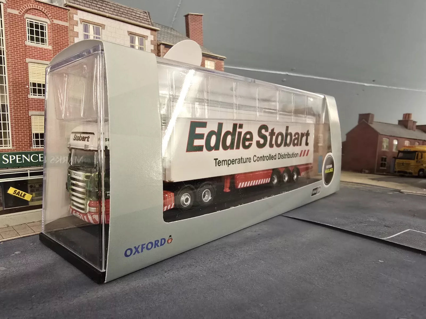 Eddie Stobart 2012 Scania Topline Lorry Refrigerated Trailer Model Stob034 1:76