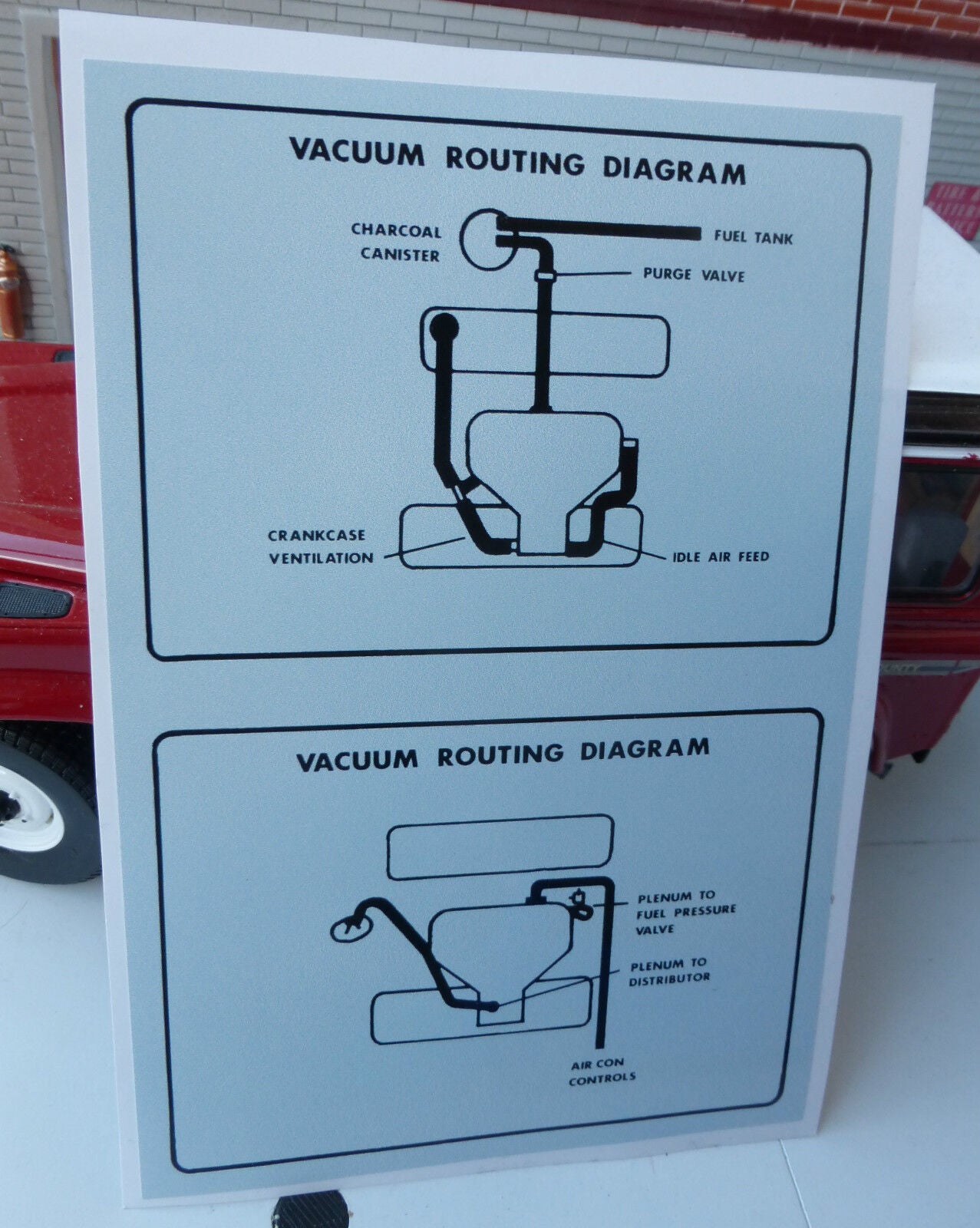 Land Rover Defender 90 110 v8 3.9 NAS Vacuum Routing Diagram Panel Decal AWR5857