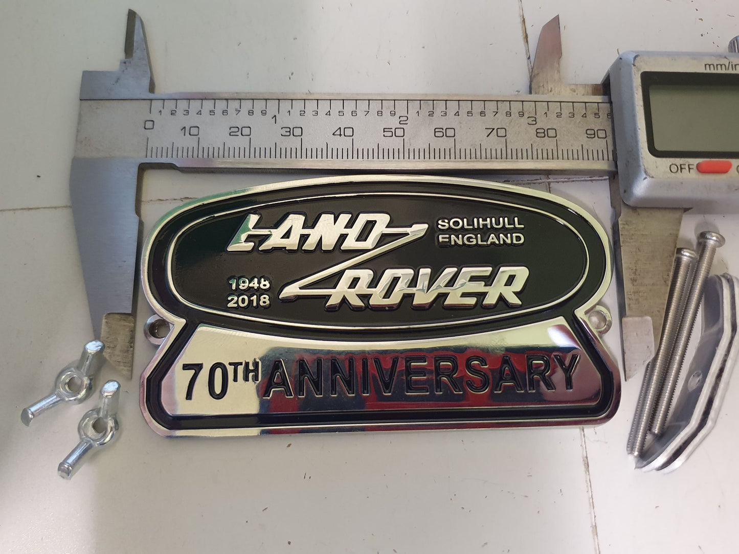 Land Rover Defender 70th Ltd Anniversary Badge & Fixings