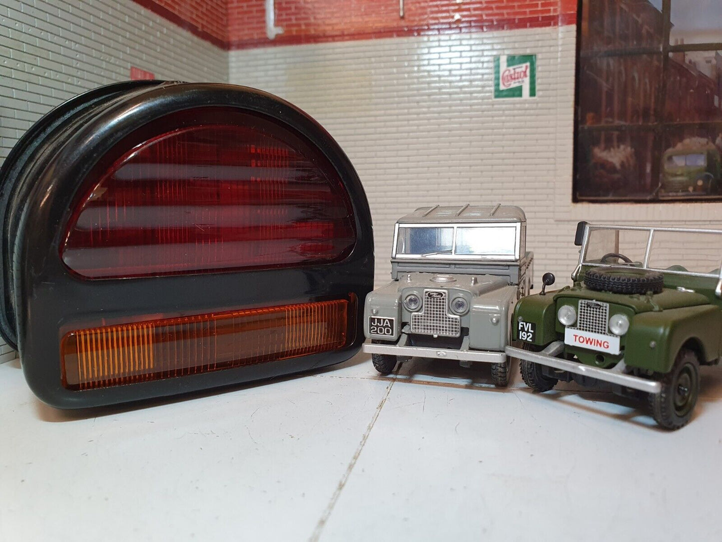 Land Rover Series 1 80 86 Lucas ST51 Rear Tail Light Red Amber Conversion Lenses