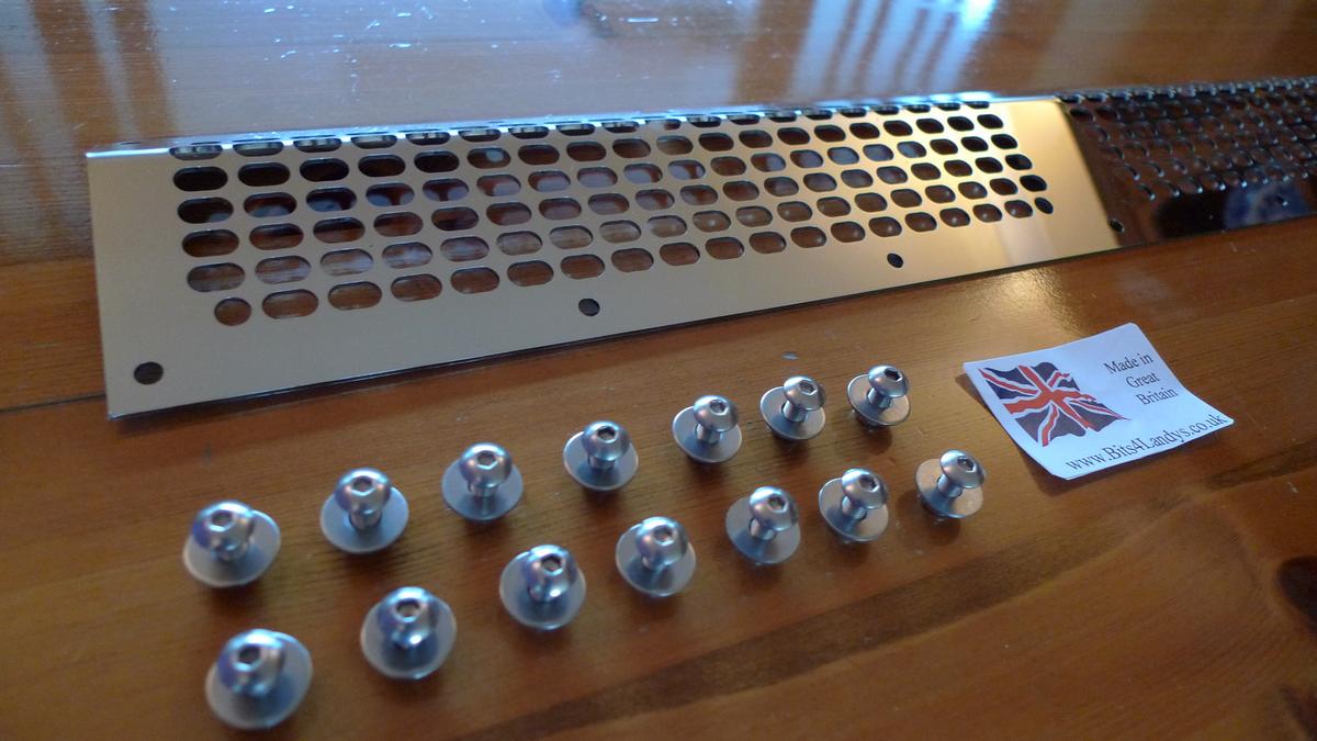 Stainless Air Con Grille Insert Mesh Panel Mirror Land Rover Defender TDCi Puma