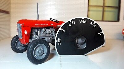 MF Leyland Tractor Lucas Metal Light Switch Position Plate Decal Label BTJ2531