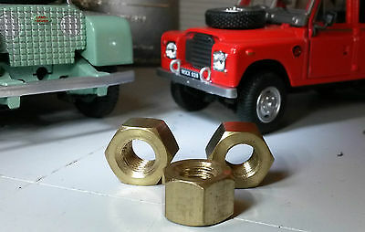 Land Rover Series 1 2 2a 3 Brass Exhaust Manifold Stud Nuts 5/16 UNF RTC3629 x3