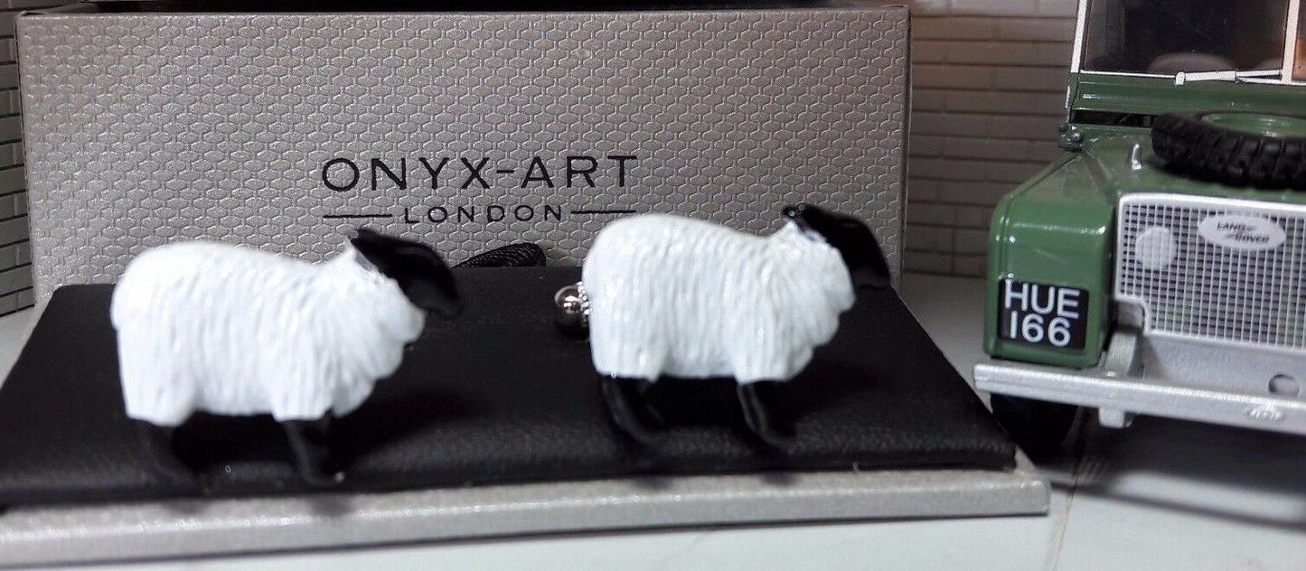 Farmer Suffolk Sheep Enamel Cufflinks