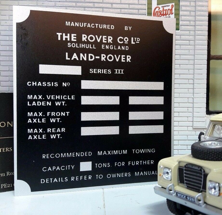 Land Rover Series 3 1 Ton Bulkhead Gearbox/Transfer Box Chassis Plate 109 Petrol