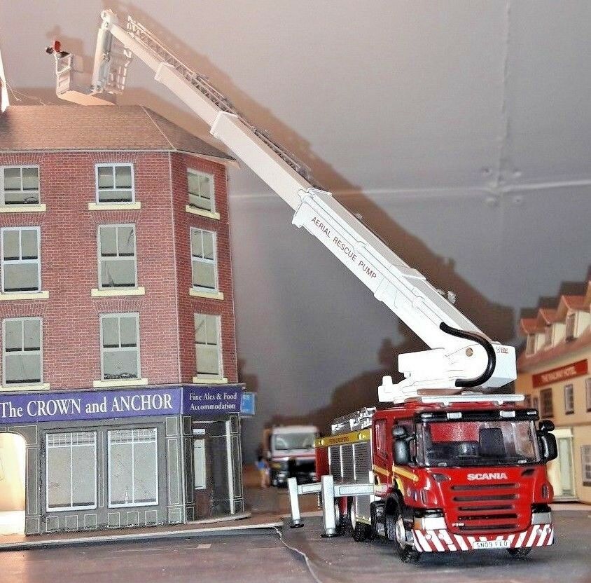 Scania Fire Engine Oxford Angloco Verna Combined Aerial Ladder Atlas 1:76