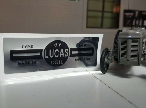 Ferguson Petrol TE20 TED20 T20 Tractor Lucas LA6 6v Coil Ignition Decal Sticker