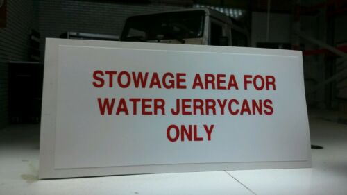 Land Rover Defender 90 110 Military Wolf Water Jerrycan Location Decal RRC8379