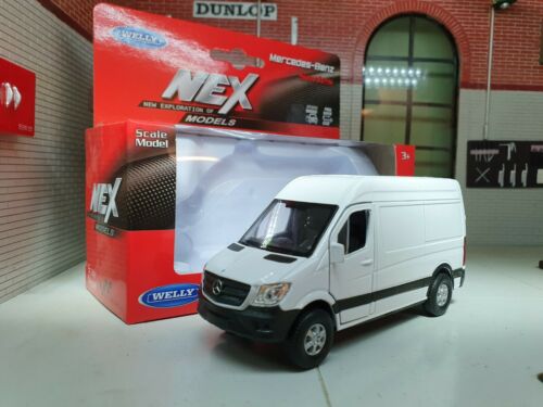 1:48 Mercedes-Benz Sprinter 2018 White Van Welly NEX Diecast Scale Model 43
