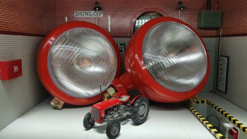 David Brown 850 880 950 990 Red Butlers Lucas Tractor HeadLamps HeadLights x2