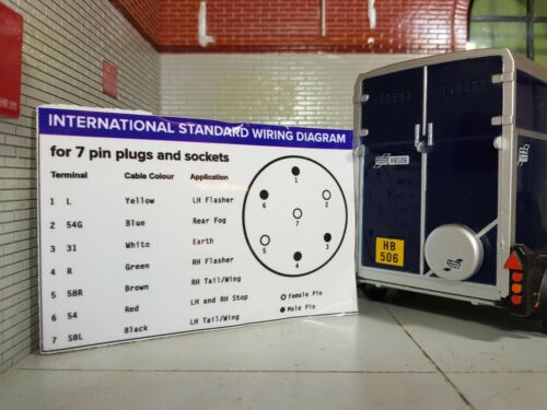 Ifor Williams 7 Pin Wiring Towing Socket Info Livestock Tipping Flatbed Trailer Decal OEM