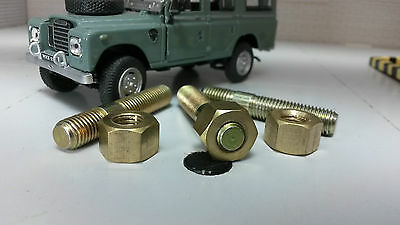 Land Rover Series 1 2 2a 3 Exhaust Stud & Brass Nut 5/16 UNF RTC3629 x3 set