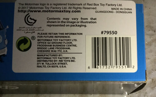 Volkswagen 1962 VW T1 Split Screen Van Type 2 With Roof Rack 79550 Motormax 1:24