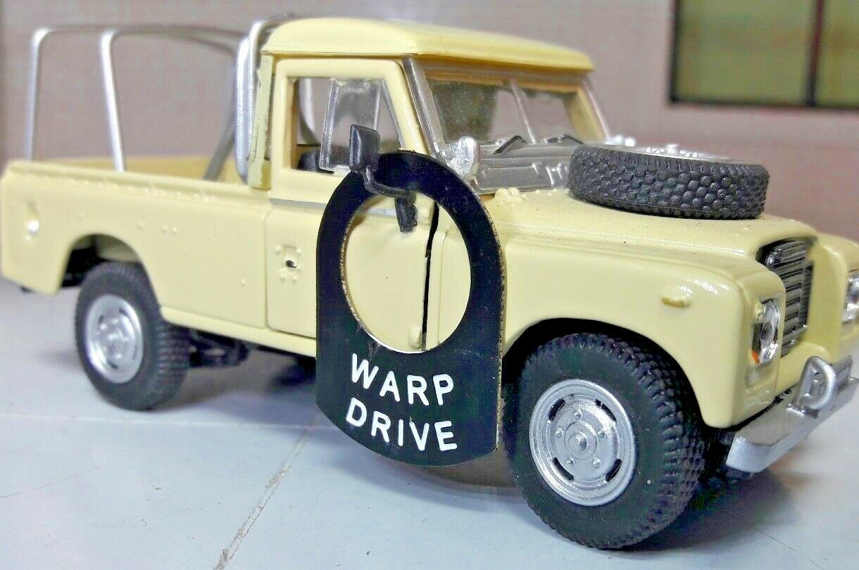 USS Enterprise Warp Drive Comedy Classic Car Metal Switch Tag Decal Label Badge