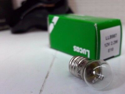 2 Lucas 6v 2W MES E10 Filament Bulbs LLB990 GLB990 Vintage Classic Car Motorbike