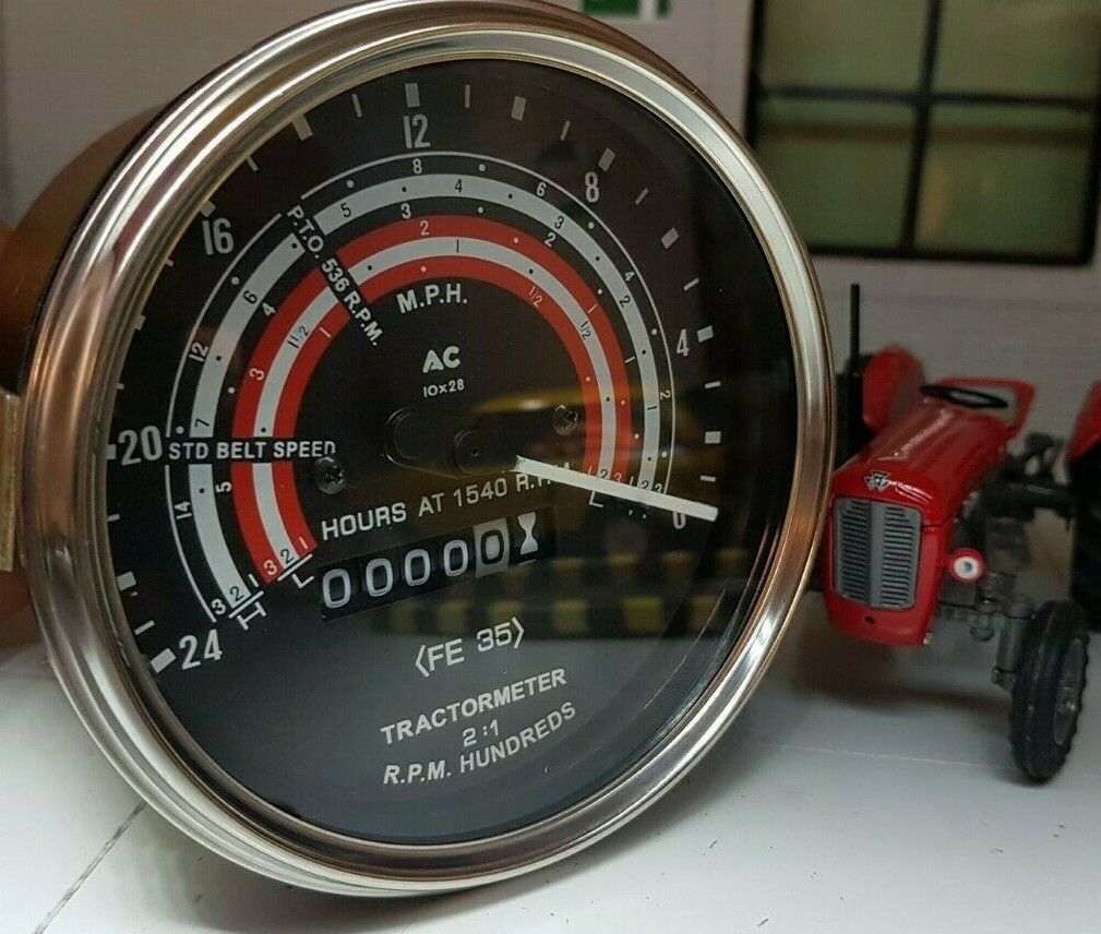 Massey Ferguson Tractor MF 35 FE35 Dash AC Anticlockwise Tachometer Tractormeter