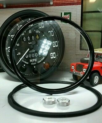 Ford Cortina Mk2 Gauge Refurb Kit Tacho Rev Glass Seal Black Bezel 1600E GT