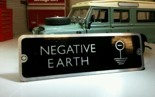 Land Rover Series 2a 101 12v Front Panel Negative Earth Information Plate 598702