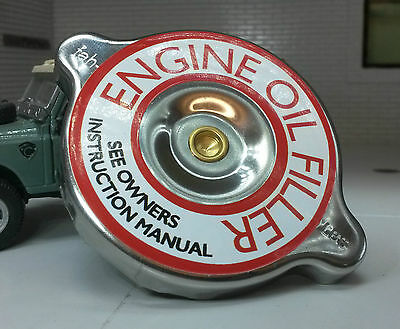 Land Rover Series 2a 3 Engine 2.25 2.6 Oil Filler Breather Cap Top Label Decal