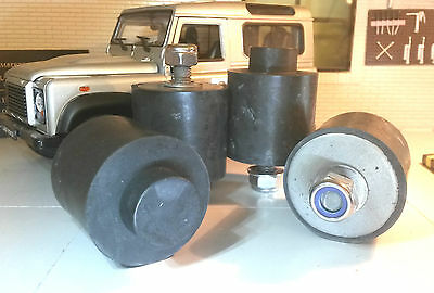 Land Rover Defender Front Bonnet Hood Spare Wheel Rubber Buffer & Nuts Set MRC4619 x4