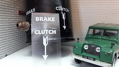 Land Rover Series 1 2 2a Lucas Girling Clutch Brake Master Cylinder Label Decal