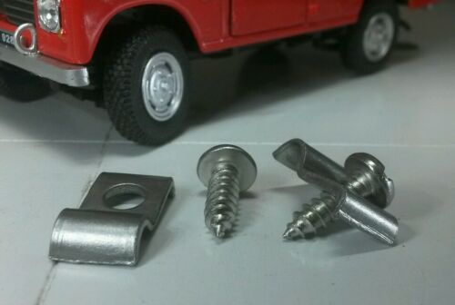 Land Rover Series 1 2 2a 3 Brake Pipe Chassis Saddle Clamp Clip & Screw x2 41379