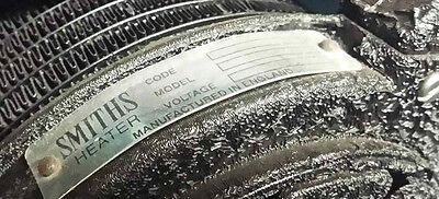 Smiths Round Heater Metal Plaque Model Voltage Plate Land Rover Series 1 2 2a