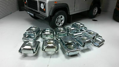 Land Rover Defender ASR1459 Bulkhead Door Hinge Metal Captive Spire Nut Clip x8