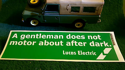 Land rover & Classic Car Lucas Comedy Home before Dark Sticker Decal