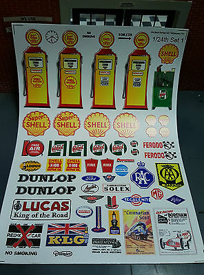 G LGB 1:24 Scale Period Garage Building Warning Notice Signs Railway Stickers