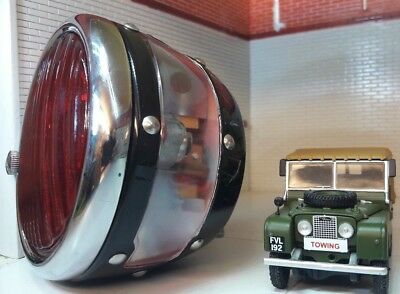 Land Rover Series 1 86 88 107 Rear Brake Tail Light Pork Pie Style Glass Lens