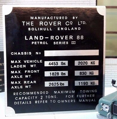 Bulkhead Gearbox/Transfer Box Chassis Plate Land Rover Series 3 88 SWB Petrol