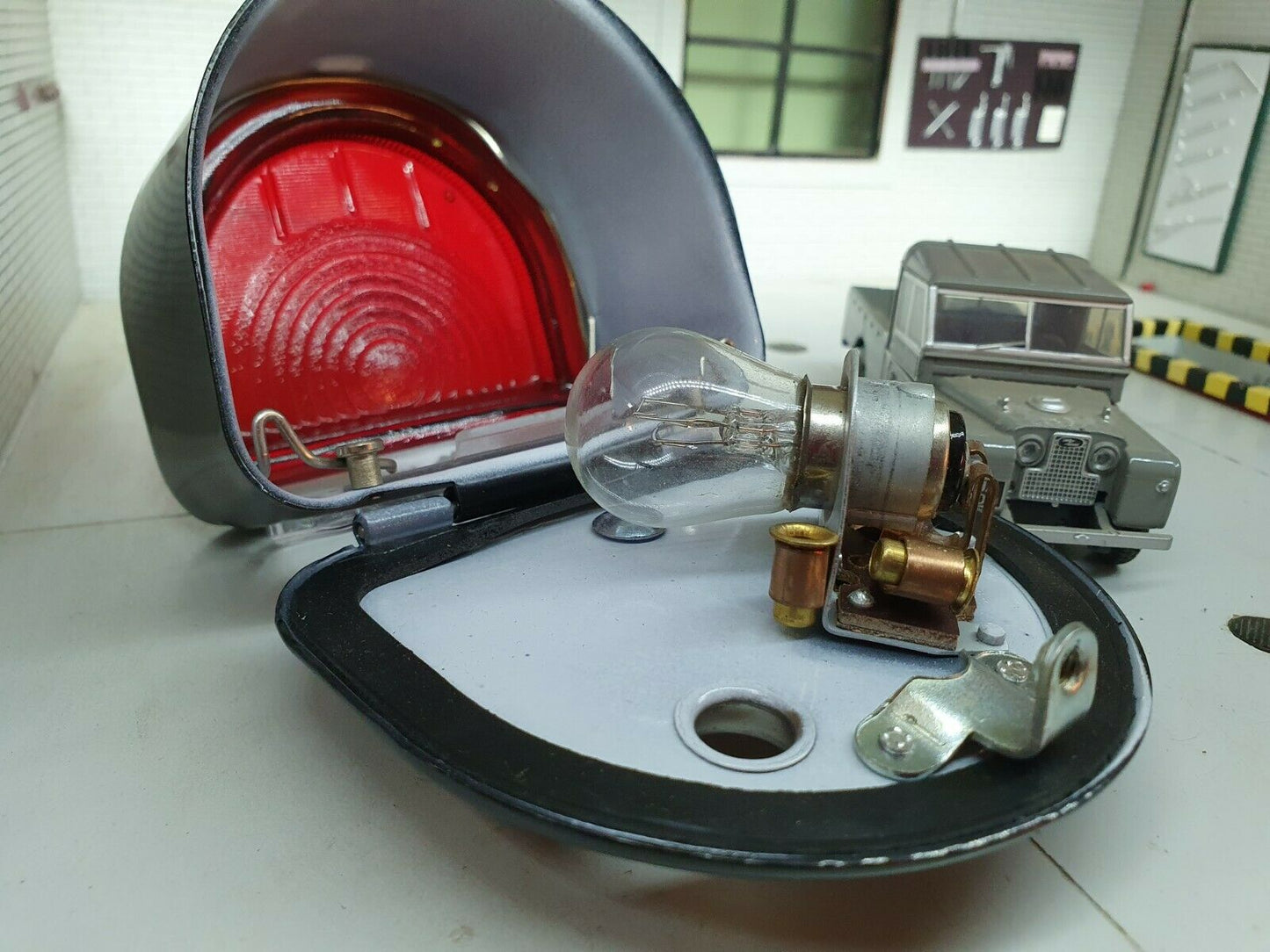 Rear Brake Tail D Light Style Brass & Glass Lens