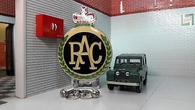 Enamel RAC Front Panel Metal Car Badge & Fixings