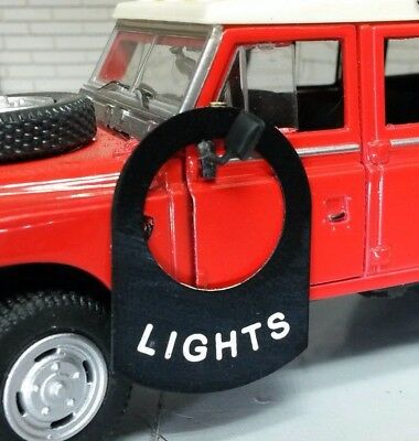 Land Rover Series 1 2 2a 2b 3 Metal Switch Tag "Lights"